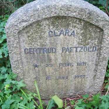 PAETZOLD Clara Gertrud 1871-1952