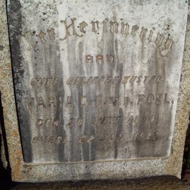 POEL Maria D.E., v.d. 1834-1922