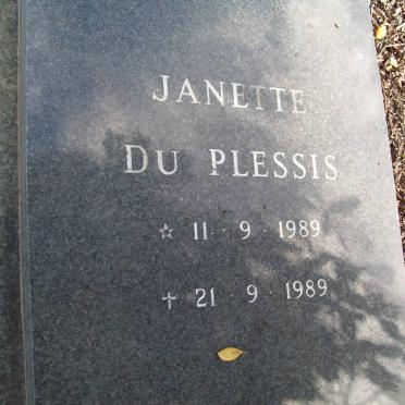 PLESSIS Janette, du 1989-1989