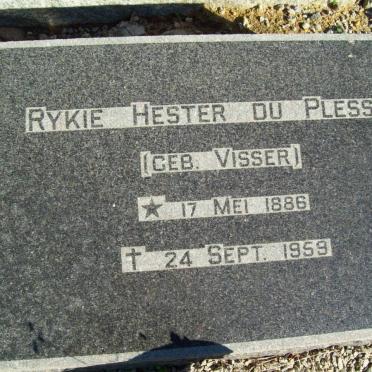 PLESSIS Rykie Hester, du nee VISSER 1886-1959