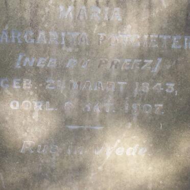 POTGIETER Maria Margarita nee DU PREEZ 1843-1907