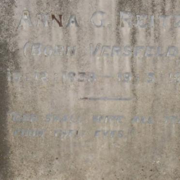 REITZ Anna G. nee VERSFELD 1838-1924