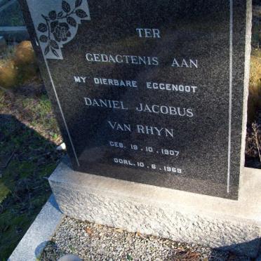 RHYN Daniel Jacobus, van 1907-1969