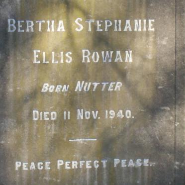 ROWAN Bertha Stephanie Ellis nee NUTTER -1940
