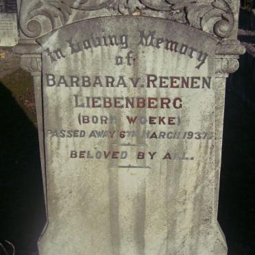 REENEN Barbara v. Reenen nee WOEKE -1937