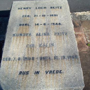 REITZ Henry Loch 1891-1948 &amp; Kundra Alida KALIS 1900-1966