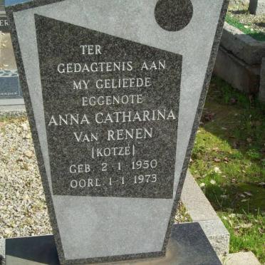 RENEN Anna Catharina, van nee KOTZÉ 1950-1973