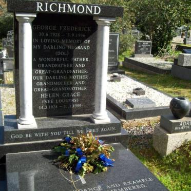 RICHMOND George Frederick 1928-1995 &amp;  Helen Grace LOURENS 1928-1999