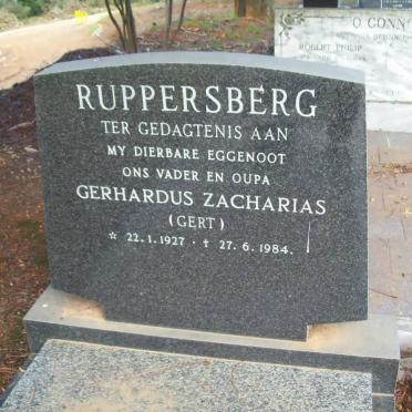 RUPPENSBERG Gerhardus Zacharias 1927-1984