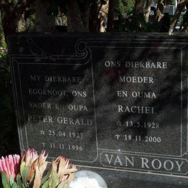 ROOY Peter Gerald, van 1927-1996 &amp; Rachel 1928-2000