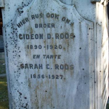 ROOS Gideon D. 1890-1920 :: ROOS Sarah C. 1856-1927
