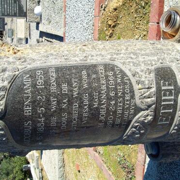 RETIEF Jacobus Benjamin 1884-1959 &amp; Elizabeth Johanna KRUGER 1890-1966