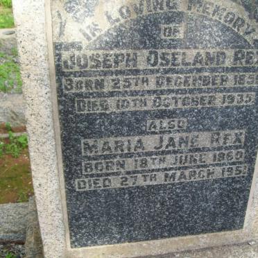 REX Joseph Oseland 1859-1935 &amp; Maria Jane  1860-1951