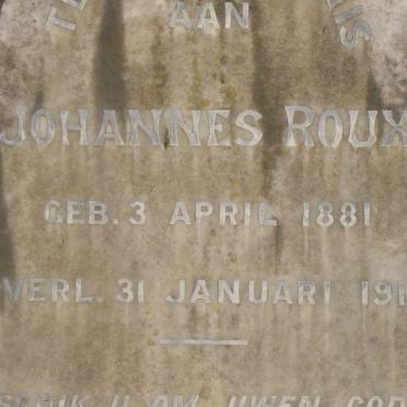 ROUX Johannes 1881-1912