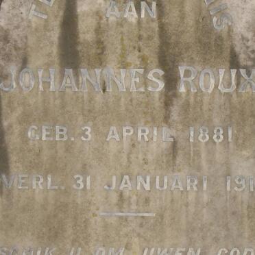 ROUX Johannes 1881-1912