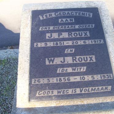 ROUX J.P. 1851-1917 &amp; W.J. DE WIT 1856-1931
