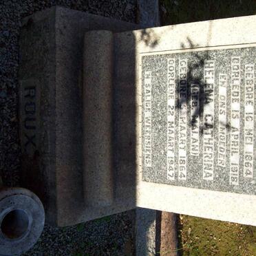 ROUX Tielman Johannes 1864-1916 &amp; Helena Catherina MALAN 1864-1947