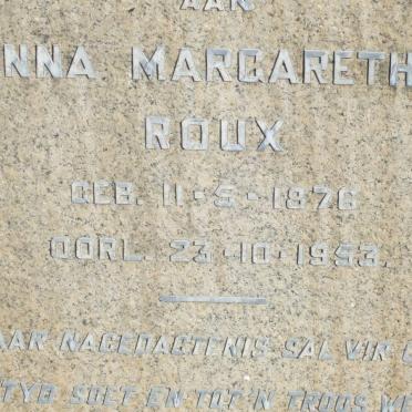 ROUX Anna Margaretha 1876-1953