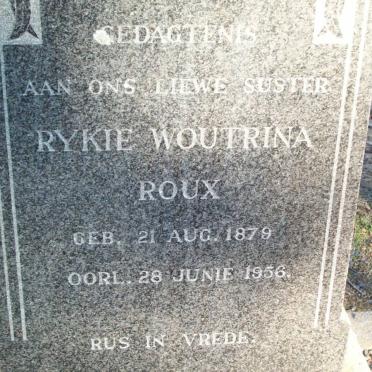 ROUX Rykie Woutrina 1879-1956