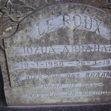ROUX Jozua Abraham, le 1958-1978