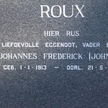 ROUX Johannes Frederick 1913-1967