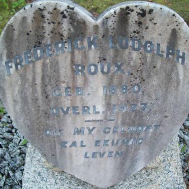 ROUX Frederick Ludolph 1880-1923