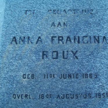ROUX Anna Francina 1865-1951