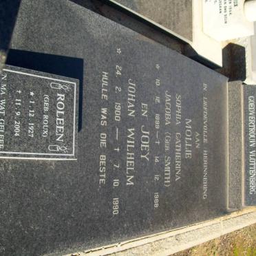 ROUX Johan Wilhelm 1900-1990 &amp; Sophia Catherina Jacoba SMITH 1898-1988 :: ? Roleen nee ROUX 1927-2004