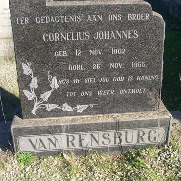 RENSBURG Cornelius Johannes, van 1902-1955