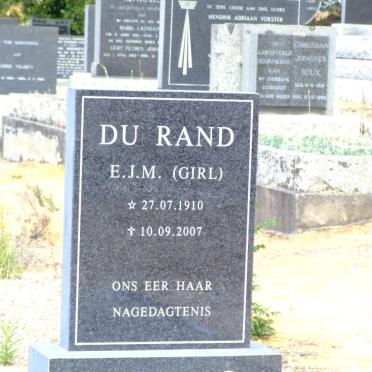 RAND E.J.M., du 1910-2007