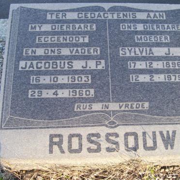 ROSSOUW Jacobus J.P. 1903-1960 &amp; Sylvia J.C. 1896-1979