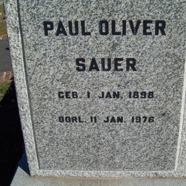 SAUER Paul Oliver 1898-1976