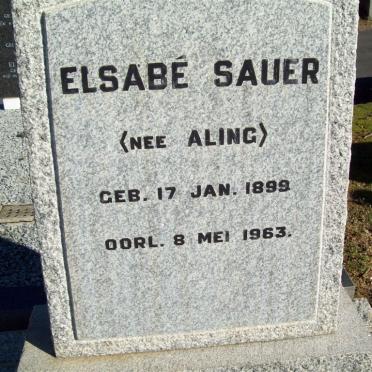 SAUER Elsabe nee ALING 1899-1963