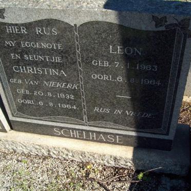 SCHELHASE Christina nee VAN NIEKERK 1932-1964 :: SCHELHASE Leon 1963-1964