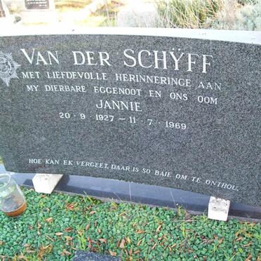 SCHYFF Jannie, van der 1927-1969