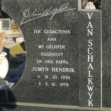 SCHALKWYK Jumyn Hendrik, van 1938-1978