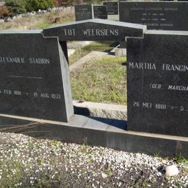 STADION Alexander 1881-1973 &amp; Martha Francina MARCHAND 1881-1966