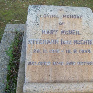 STEGMANN Mary McNeil nee McGHIE 1916-1949