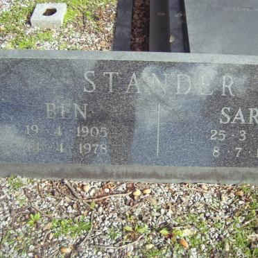 STANDER Ben 1905-1978 &amp; Sarie 1904-1982