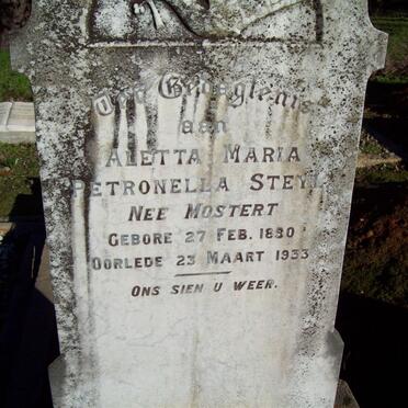STEYL Aletta Maria Petronella nee MOSTERT 1890-1933