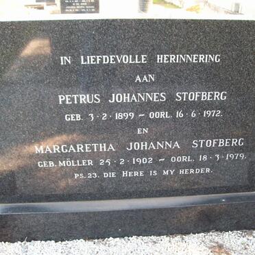 STOFBERG Petrus Johannes 1899-1972 &amp; Margaretha Johanna MOLLER 1902-1979