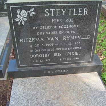 STEYTLER Ritzema van Ryneveld 1907-1985 &amp; Dorothy Iris 1912-1996