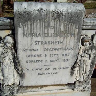 STRASHEIM Maria Elizabeth nee GROENEWALD 1847-1931