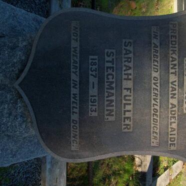 STEGMANN G.W. 1814-1890 :: STEGMANN Sarah Fuller 1837-1913