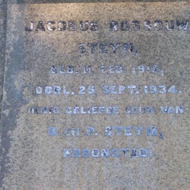 STEYN Jacobus Rossouw 1916-1934