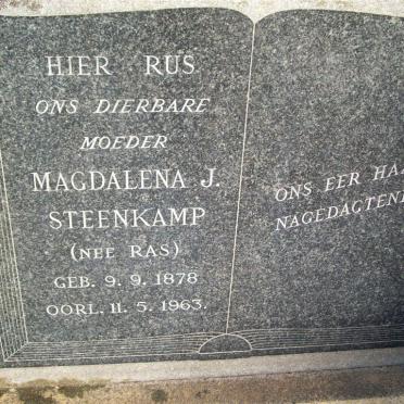 STEENKAMP Magdalena J. nee RAS 1878-1963