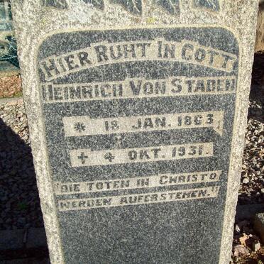 STADEN Heinrich, von 1863-1931, VON STADEN Carl 1903-1921, KLIEM Gretchen nee VON STADEN 1906-1992_2