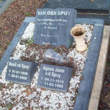 SPUY Basil, v.d. 1939-2002 &amp; Agnes Jane 1919-1986