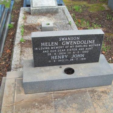 SWANSON Henry John 1913-1991 &amp; Helen Gwendoline 1924-1990