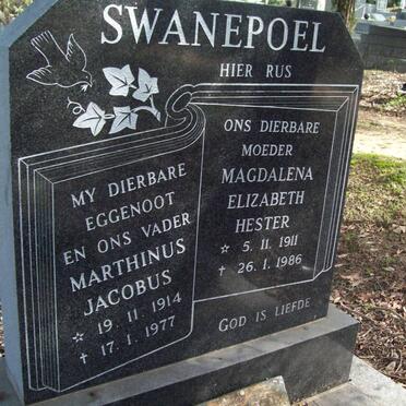 SWANEPOEL Marthinus Jacobus 1914-1977 &amp; Magdalena Elizabeth Hester 1911-1986